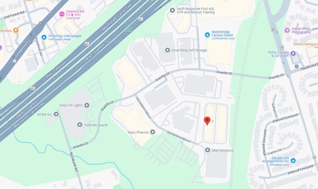 Showroom location map